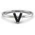 V Letter - Initial White Gold Diamond Ring